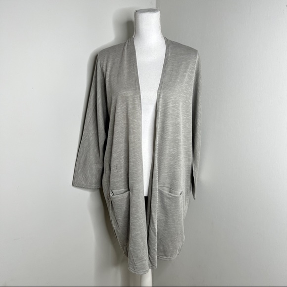 DONNI Ribbed Open Front Cardigan Jacket - Picture 6 of 15